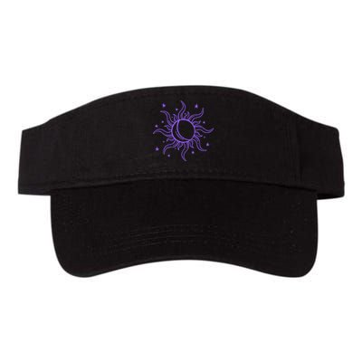 Celestial Sun Star Moon Design Valucap Bio-Washed Visor