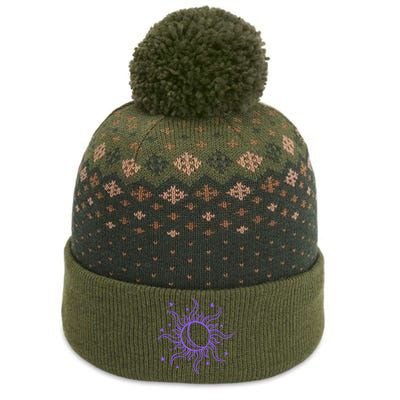 Celestial Sun Star Moon Design The Baniff Cuffed Pom Beanie