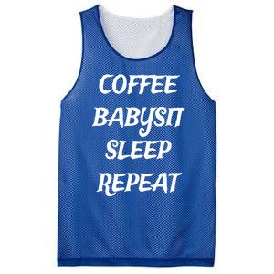 Coffee Sit Sleep Repeat Sitters Gift Mesh Reversible Basketball Jersey Tank