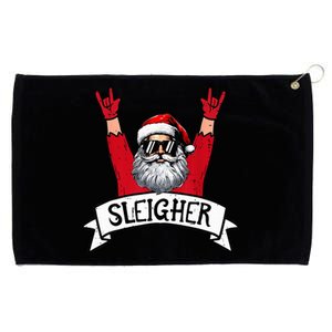 Christmas Sleigher Santa Rock Xmas Rocker Grommeted Golf Towel