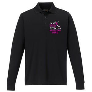 Classy Sassy Smart Bowling Girl Bowler Wo Girl Teen Performance Long Sleeve Polo