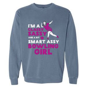 Classy Sassy Smart Bowling Girl Bowler Wo Girl Teen Garment-Dyed Sweatshirt