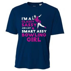 Classy Sassy Smart Bowling Girl Bowler Wo Girl Teen Cooling Performance Crew T-Shirt