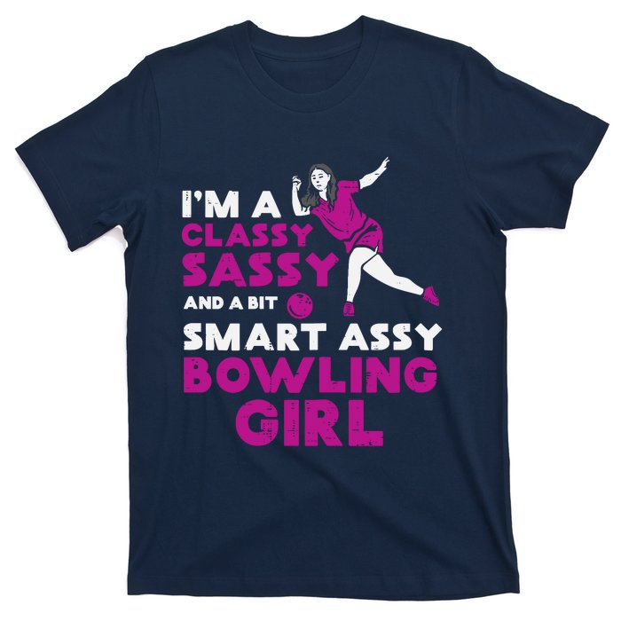 Classy Sassy Smart Bowling Girl Bowler Wo Girl Teen T-Shirt