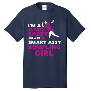 Classy Sassy Smart Bowling Girl Bowler Wo Girl Teen Tall T-Shirt