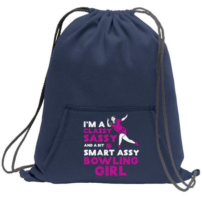 Classy Sassy Smart Bowling Girl Bowler Wo Girl Teen Sweatshirt Cinch Pack Bag