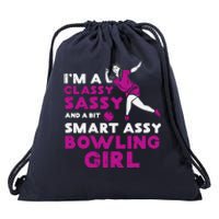 Classy Sassy Smart Bowling Girl Bowler Wo Girl Teen Drawstring Bag