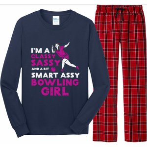 Classy Sassy Smart Bowling Girl Bowler Wo Girl Teen Long Sleeve Pajama Set