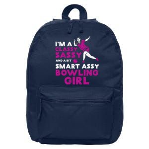 Classy Sassy Smart Bowling Girl Bowler Wo Girl Teen 16 in Basic Backpack