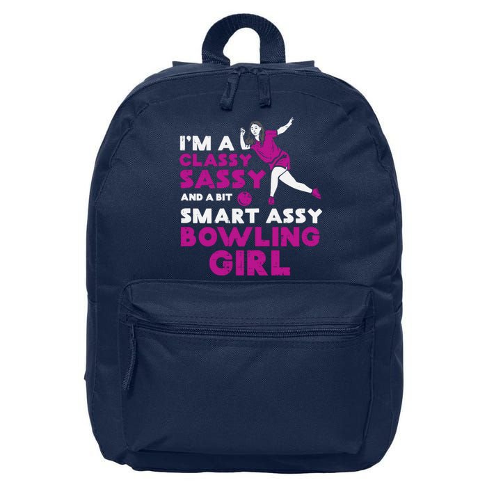 Classy Sassy Smart Bowling Girl Bowler Wo Girl Teen 16 in Basic Backpack