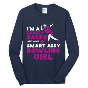 Classy Sassy Smart Bowling Girl Bowler Wo Girl Teen Tall Long Sleeve T-Shirt