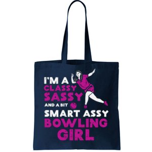 Classy Sassy Smart Bowling Girl Bowler Wo Girl Teen Tote Bag