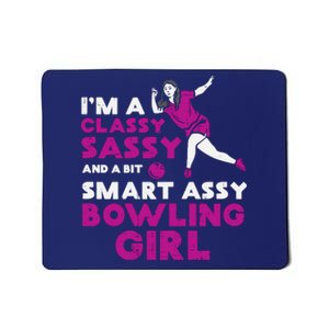 Classy Sassy Smart Bowling Girl Bowler Wo Girl Teen Mousepad