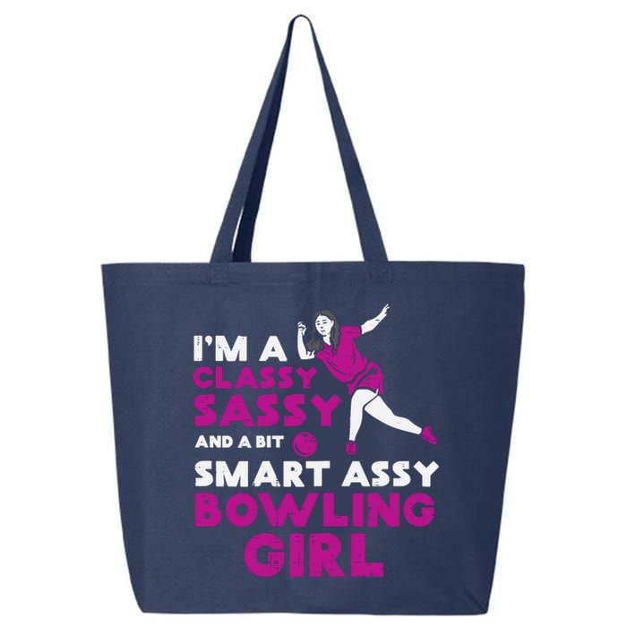 Classy Sassy Smart Bowling Girl Bowler Wo Girl Teen 25L Jumbo Tote