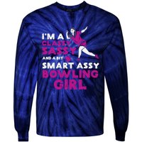 Classy Sassy Smart Bowling Girl Bowler Wo Girl Teen Tie-Dye Long Sleeve Shirt