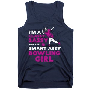 Classy Sassy Smart Bowling Girl Bowler Wo Girl Teen Tank Top