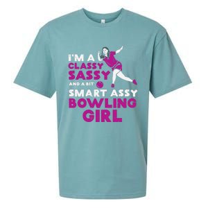 Classy Sassy Smart Bowling Girl Bowler Wo Girl Teen Sueded Cloud Jersey T-Shirt