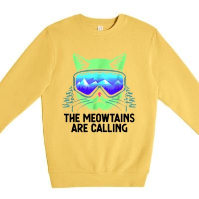 Cool Snowboard Ski Lover Mountain Skier Premium Crewneck Sweatshirt