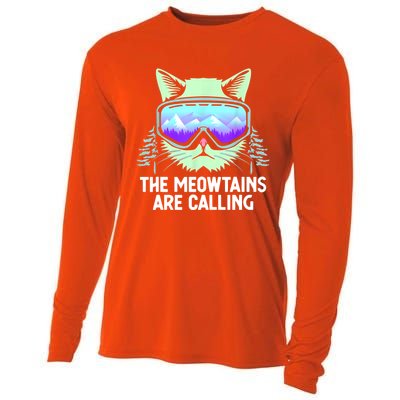 Cool Snowboard Ski Lover Mountain Skier Cooling Performance Long Sleeve Crew