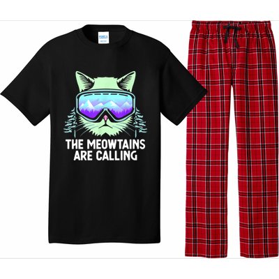 Cool Snowboard Ski Lover Mountain Skier Pajama Set