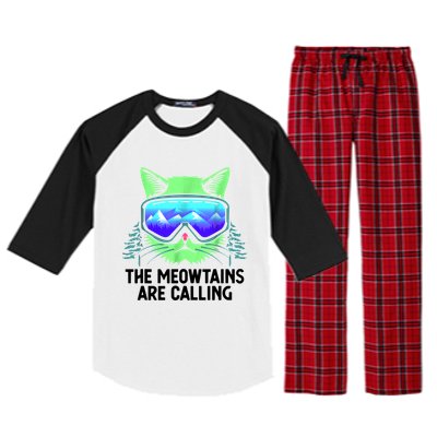 Cool Snowboard Ski Lover Mountain Skier Raglan Sleeve Pajama Set