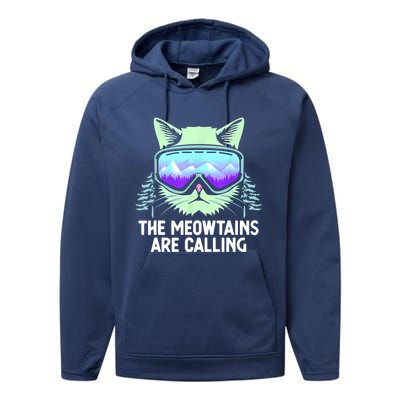 Cool Snowboard Ski Lover Mountain Skier Performance Fleece Hoodie