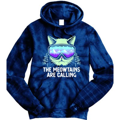 Cool Snowboard Ski Lover Mountain Skier Tie Dye Hoodie