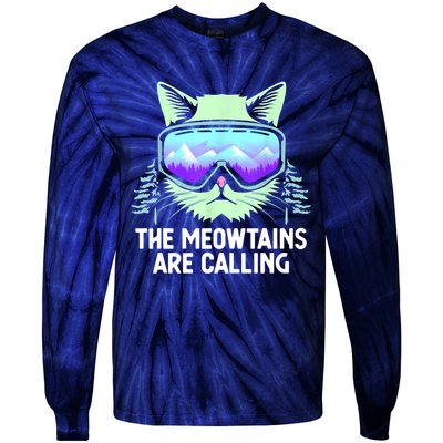 Cool Snowboard Ski Lover Mountain Skier Tie-Dye Long Sleeve Shirt