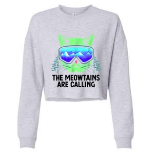 Cool Snowboard Ski Lover Mountain Skier Cropped Pullover Crew