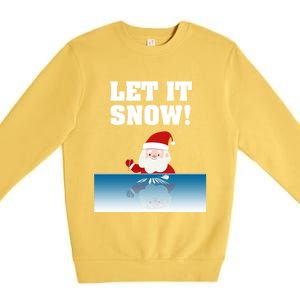 Cocaine Santa Sweater Adult Humor Funny Gag Gift Let It Snow Meaningful Gift Premium Crewneck Sweatshirt