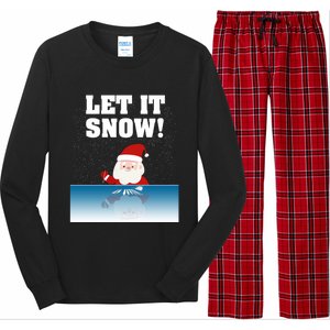 Cocaine Santa Sweater Adult Humor Funny Gag Gift Let It Snow Meaningful Gift Long Sleeve Pajama Set