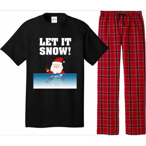 Cocaine Santa Sweater Adult Humor Funny Gag Gift Let It Snow Meaningful Gift Pajama Set