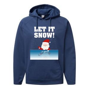 Cocaine Santa Sweater Adult Humor Funny Gag Gift Let It Snow Meaningful Gift Performance Fleece Hoodie