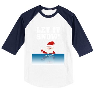 Cocaine Santa Sweater Adult Humor Funny Gag Gift Let It Snow Meaningful Gift Baseball Sleeve Shirt