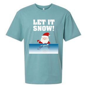 Cocaine Santa Sweater Adult Humor Funny Gag Gift Let It Snow Meaningful Gift Sueded Cloud Jersey T-Shirt