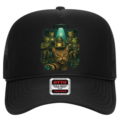 Cat Selfie Space Frog Assembly Galactic Meeting Interrupted Trucker Hat