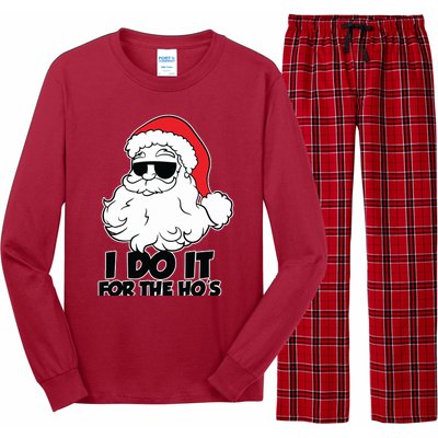 Christmas Santa Shirt I Do It For The Hos Ho Ho Ho Long Sleeve Pajama Set