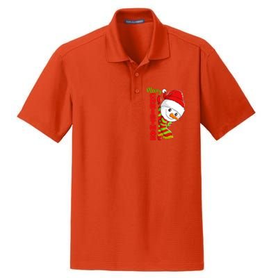 Cute Snowman Snowmies Merry Christmas Winter Xmas Pajamas Dry Zone Grid Polo