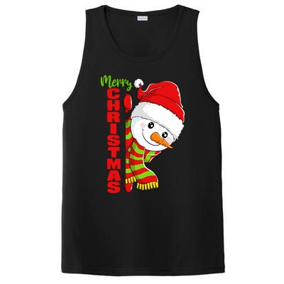 Cute Snowman Snowmies Merry Christmas Winter Xmas Pajamas PosiCharge Competitor Tank