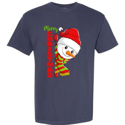 Cute Snowman Snowmies Merry Christmas Winter Xmas Pajamas Garment-Dyed Heavyweight T-Shirt