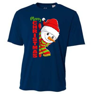 Cute Snowman Snowmies Merry Christmas Winter Xmas Pajamas Cooling Performance Crew T-Shirt