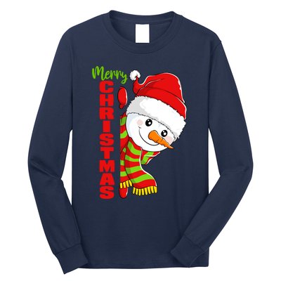 Cute Snowman Snowmies Merry Christmas Winter Xmas Pajamas Long Sleeve Shirt