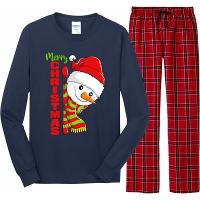 Cute Snowman Snowmies Merry Christmas Winter Xmas Pajamas Long Sleeve Pajama Set