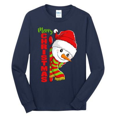 Cute Snowman Snowmies Merry Christmas Winter Xmas Pajamas Tall Long Sleeve T-Shirt