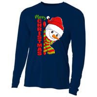 Cute Snowman Snowmies Merry Christmas Winter Xmas Pajamas Cooling Performance Long Sleeve Crew