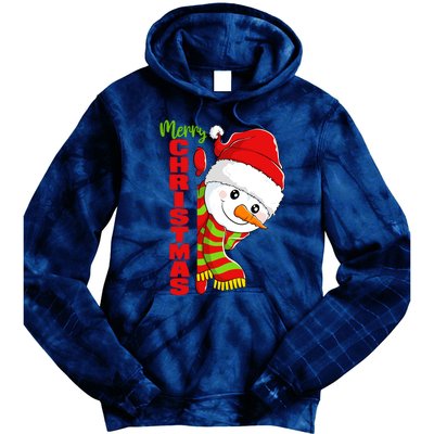 Cute Snowman Snowmies Merry Christmas Winter Xmas Pajamas Tie Dye Hoodie