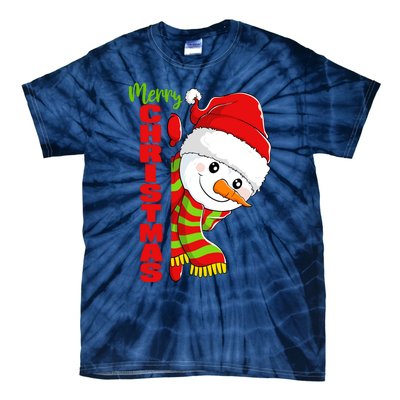 Cute Snowman Snowmies Merry Christmas Winter Xmas Pajamas Tie-Dye T-Shirt