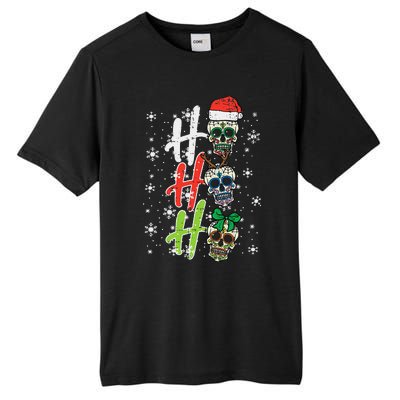 Christmas Sugar Skull Ho Ho Ho Xmas Mexican Funny Funny Tall Fusion ChromaSoft Performance T-Shirt