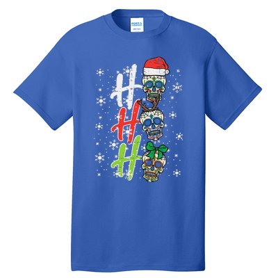 Christmas Sugar Skull Ho Ho Ho Xmas Mexican Funny Funny Tall T-Shirt