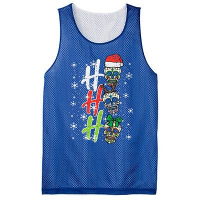 Christmas Sugar Skull Ho Ho Ho Xmas Mexican Funny Funny Mesh Reversible Basketball Jersey Tank